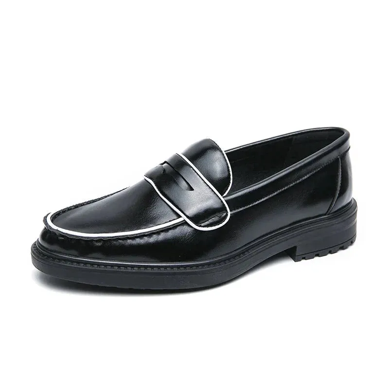 Amozae- Samjuk Monochrome Sleek Penny Loafers