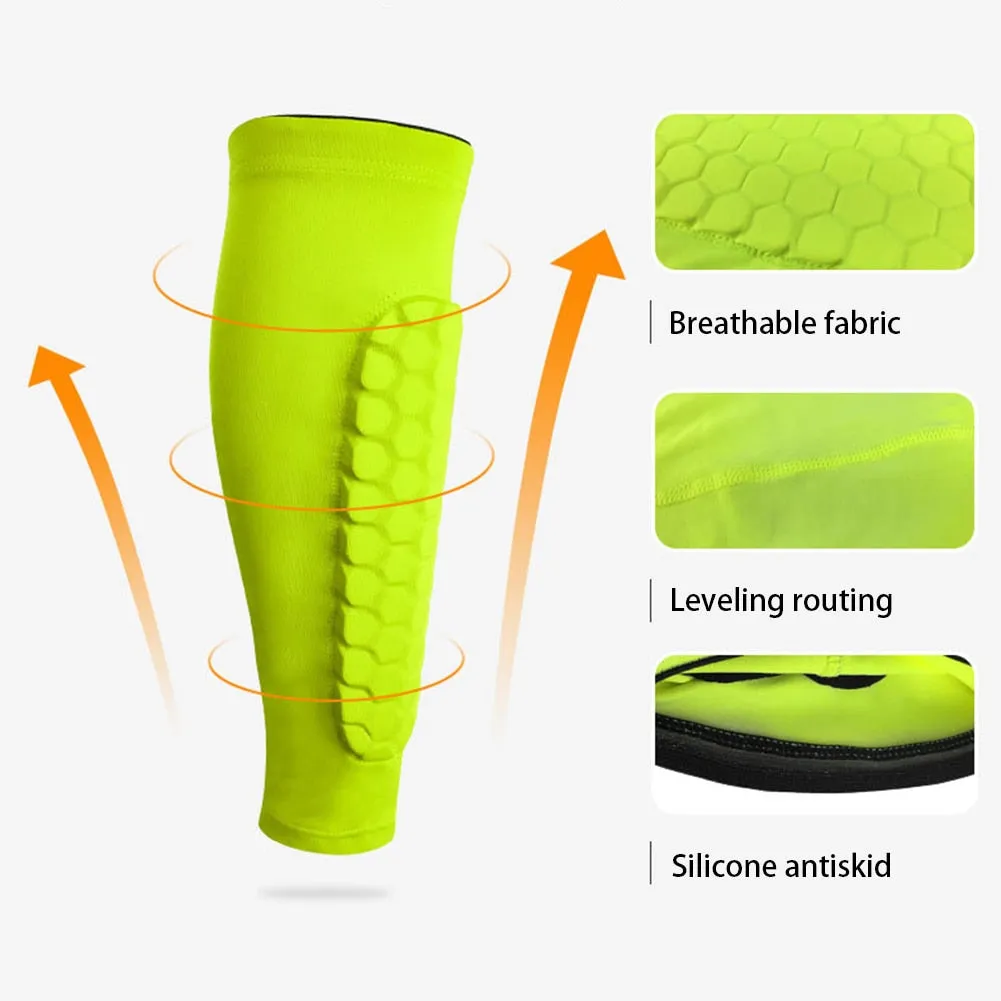 Anti Collision Soccer Shin Guard Pad For Kids/Youth/Adult Compression Sleeve leg guard Shinguard