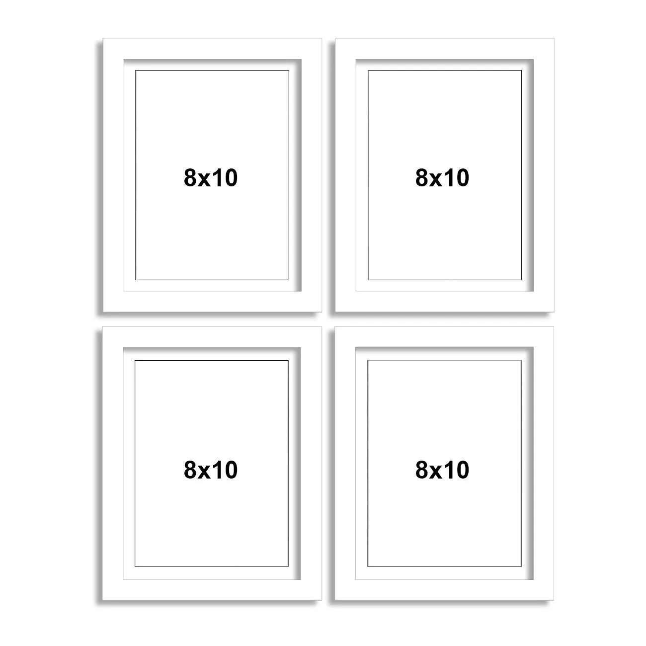 Art Street Painting Mantra Set of 4 Individual Couple Photo Frame/Wall Hanging for Home Décor - White