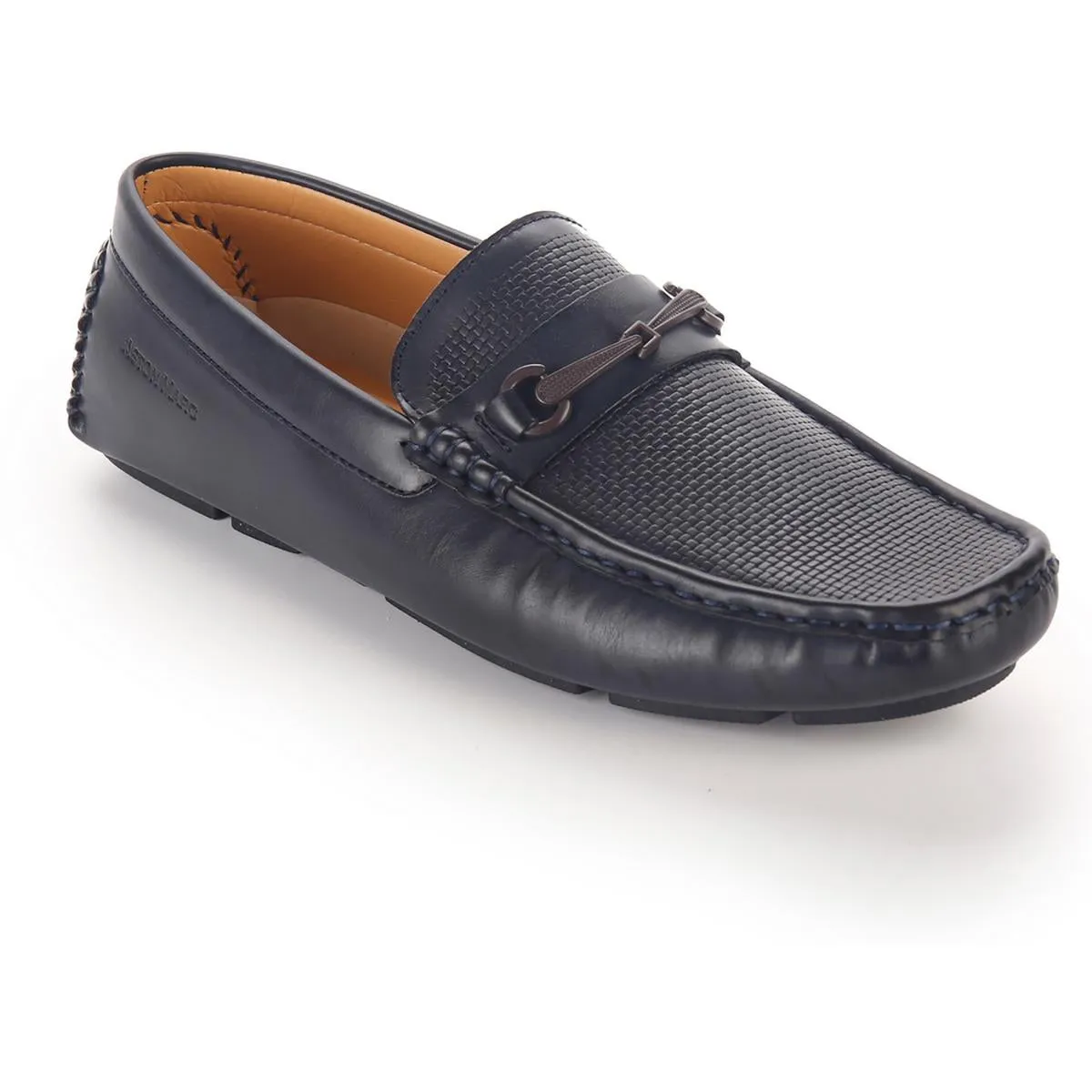 Aston Marc Mens Drive Faux Leather Square Toe Driving Moccasins