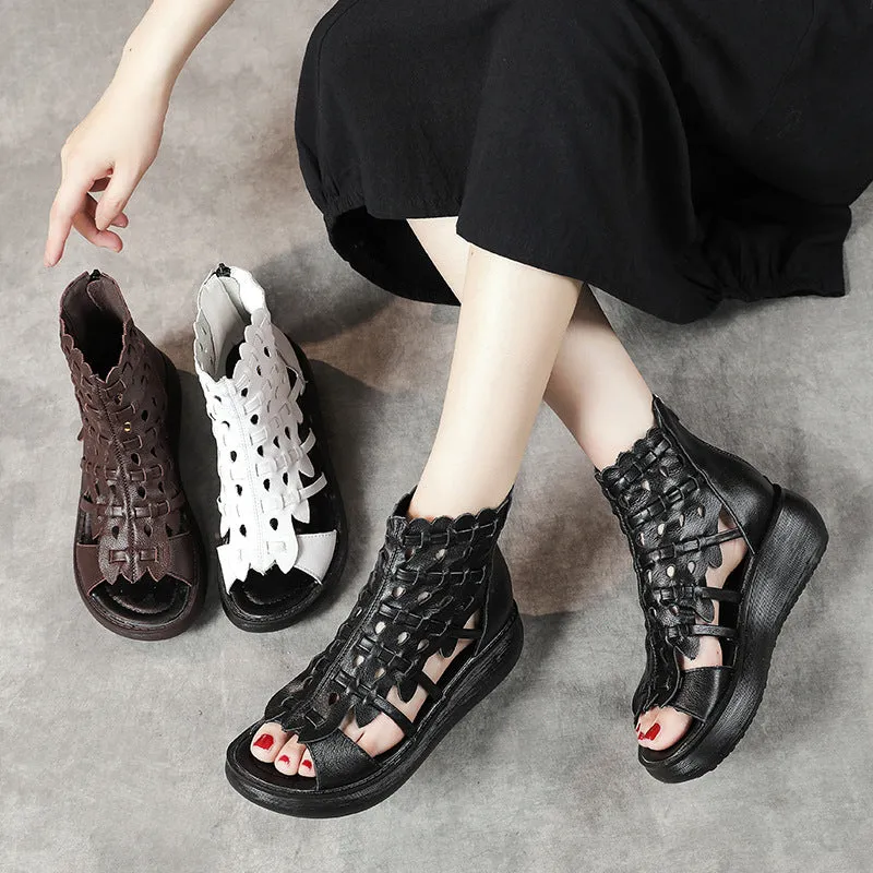 Babakud Summer Hollow Woven Wedge Sandals