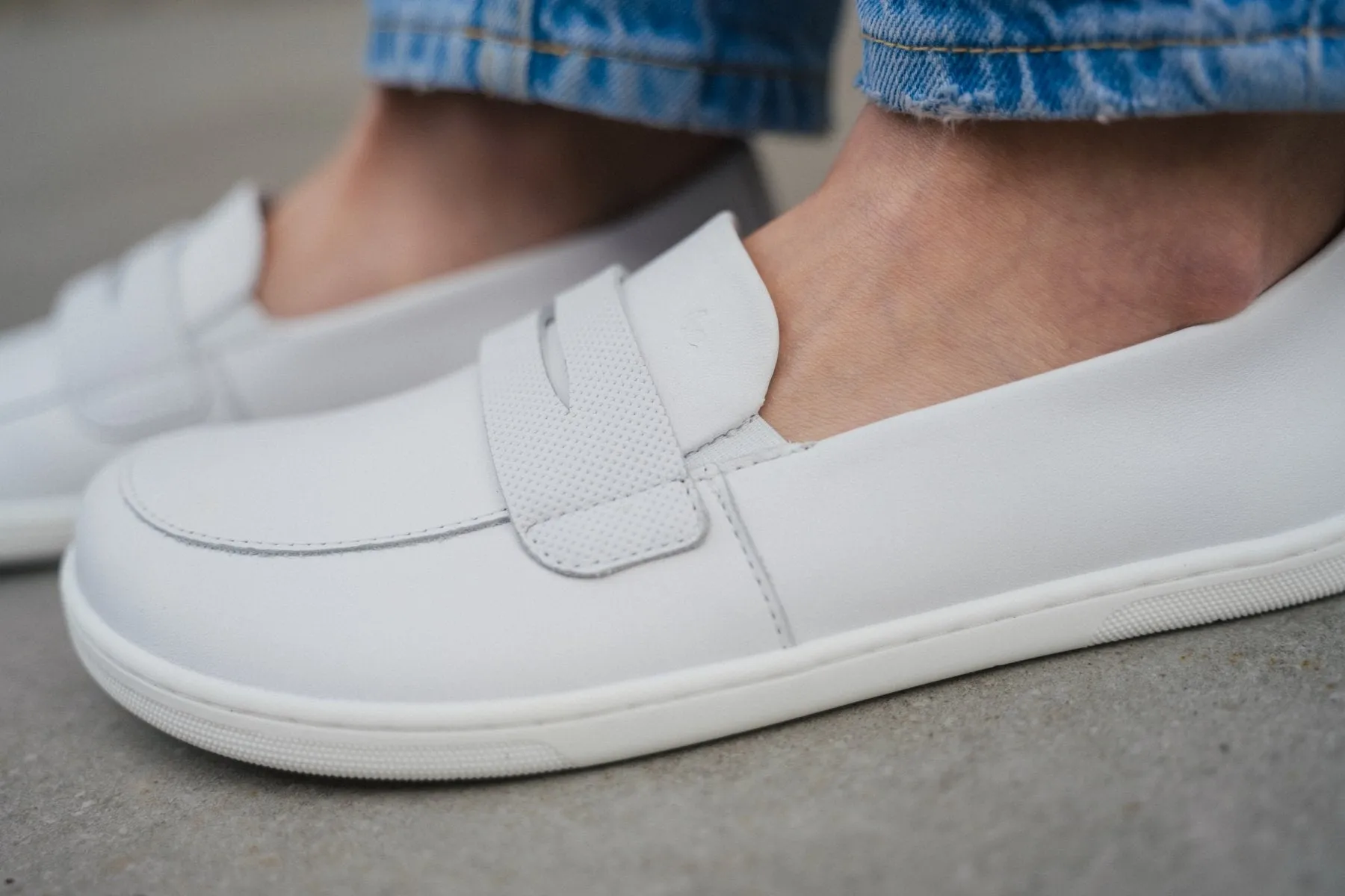 Barefoot Moccasins Be Lenka Buena - All White CLEARANCE