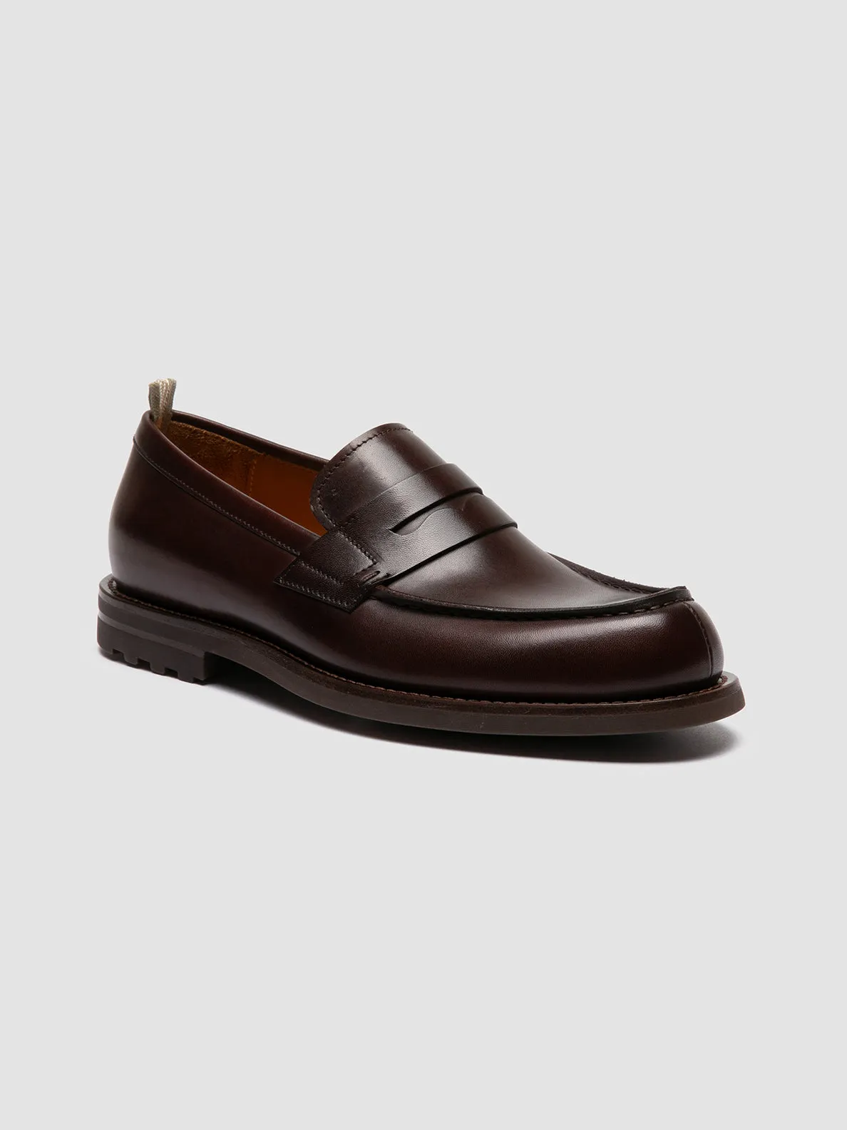 BELMONDO 006 - Brown Leather Penny Loafers