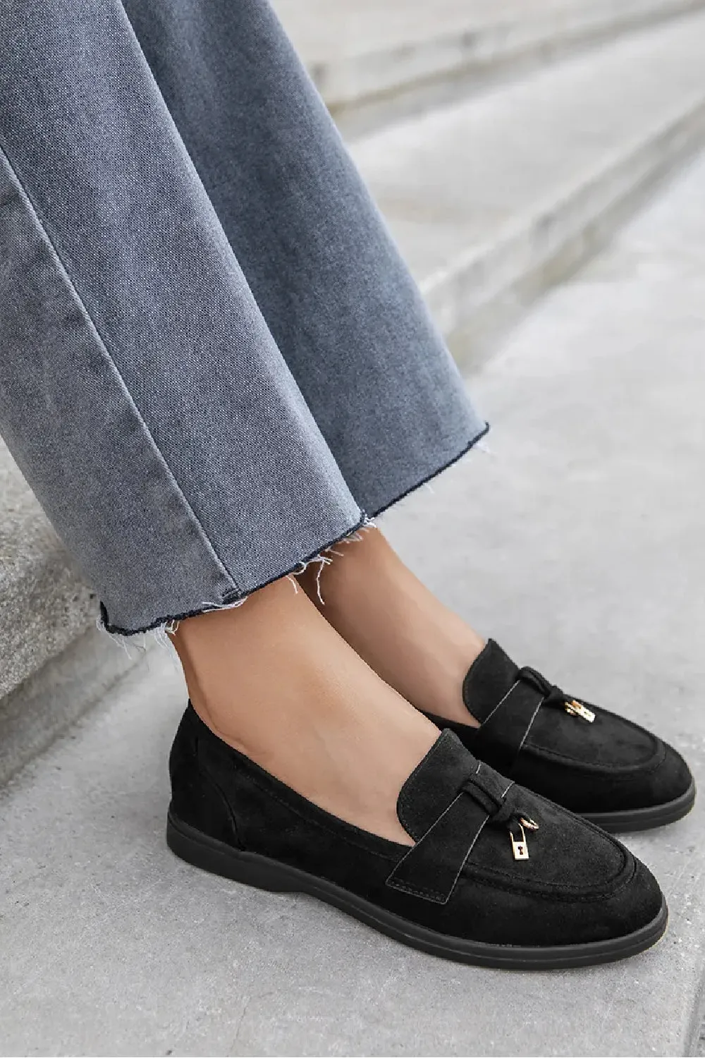 BLACK SUEDE SUMMER DESIGNER LOAFERS SHOES MOCCASINS