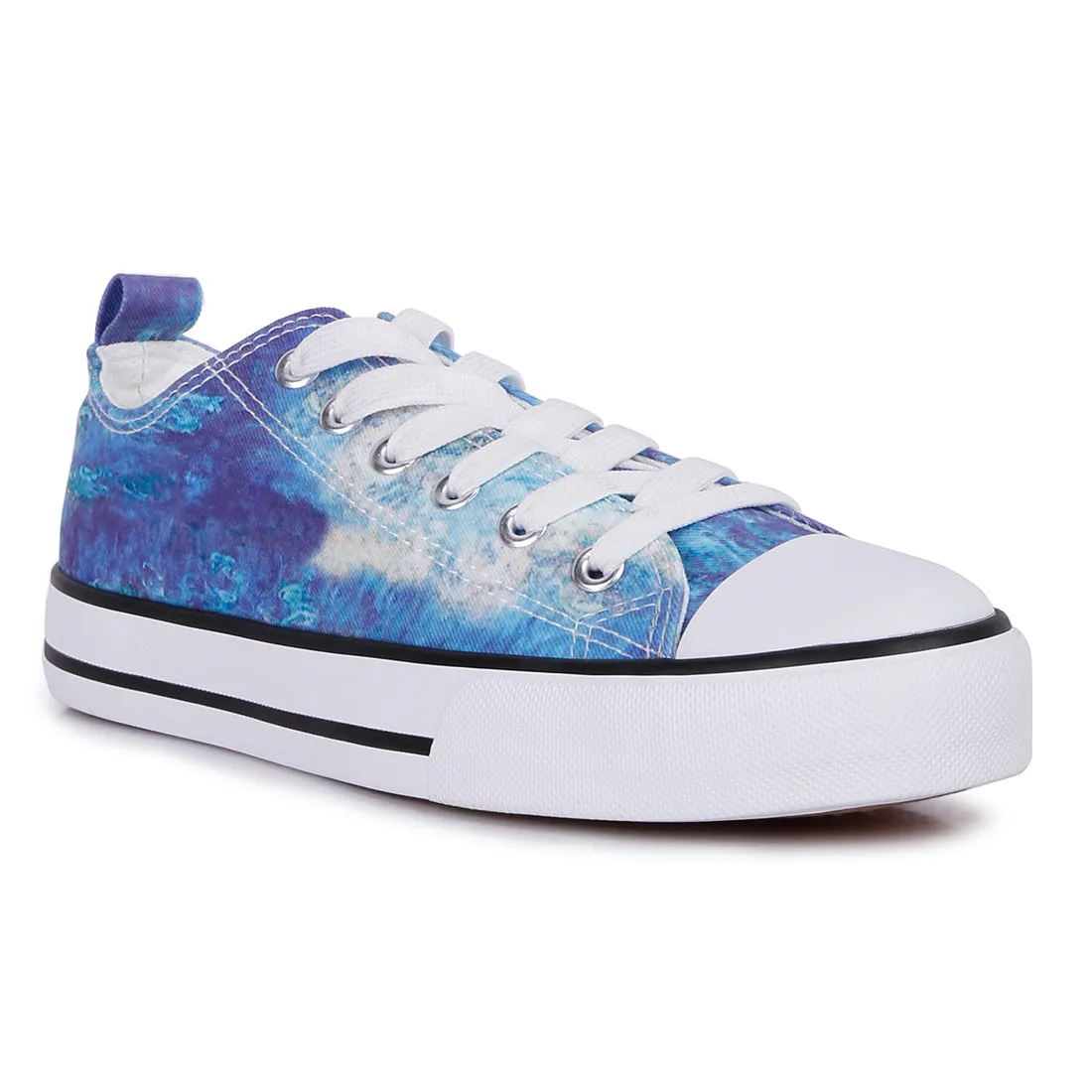 Blue Tie Dye Canvas Sneakers