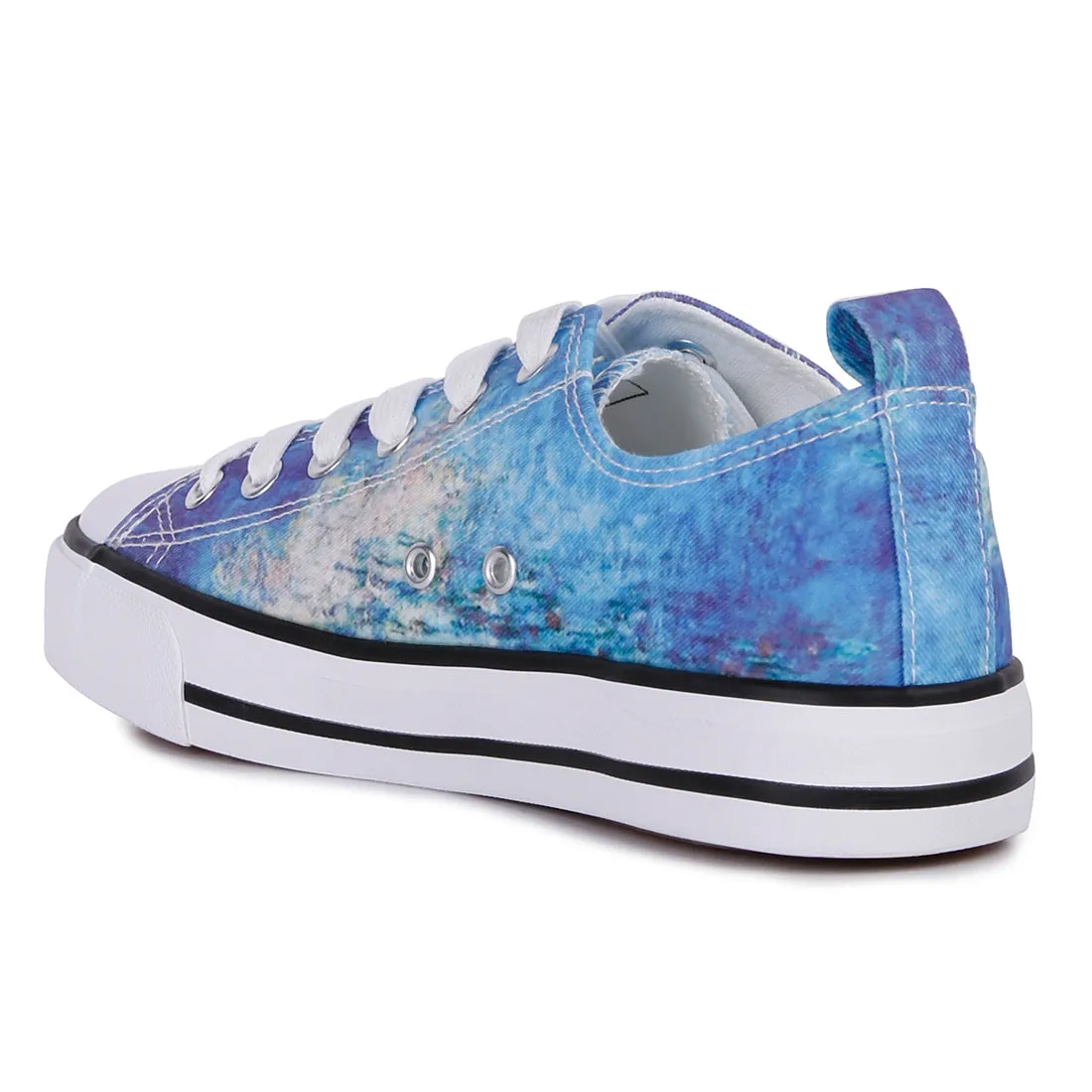 Blue Tie Dye Canvas Sneakers