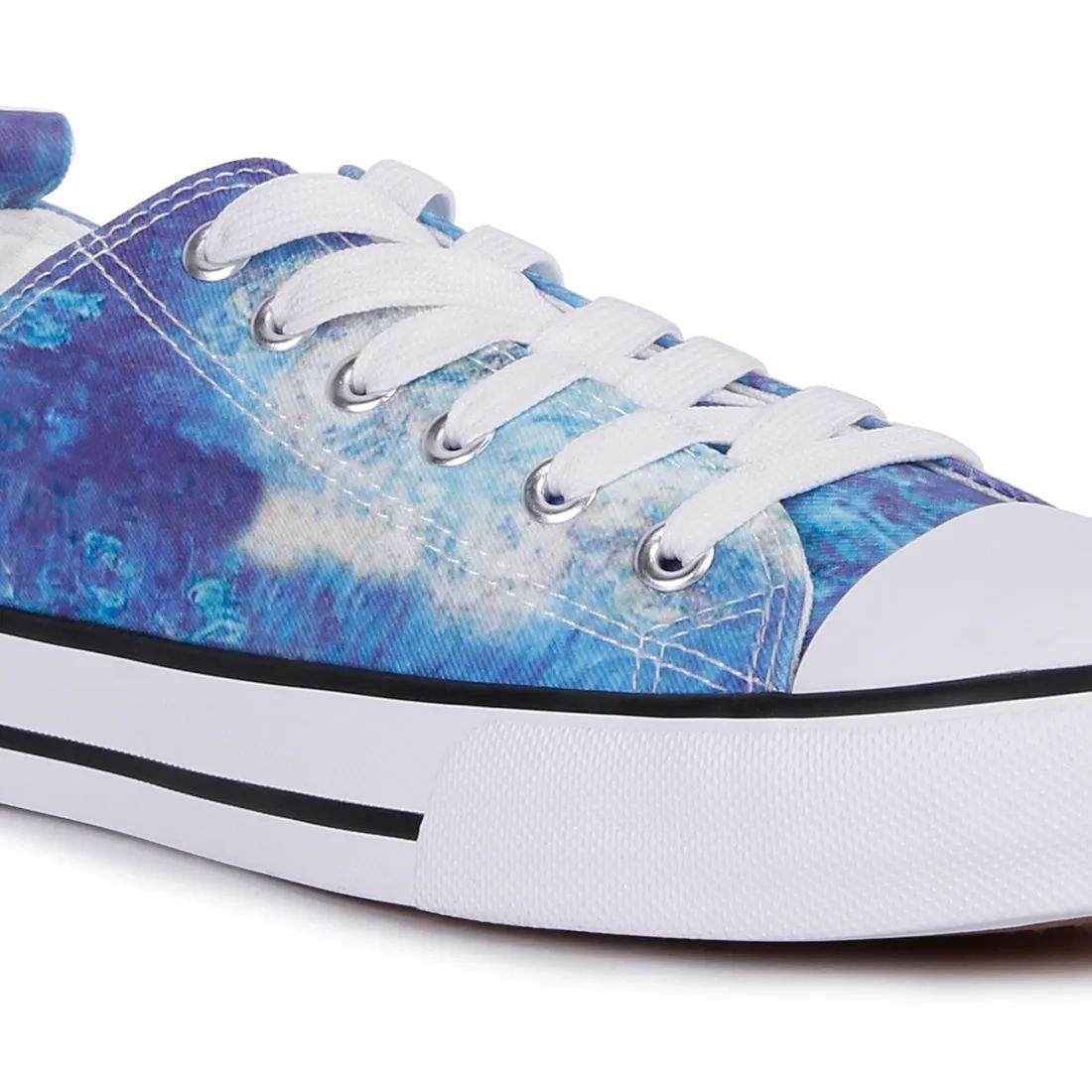 Blue Tie Dye Canvas Sneakers