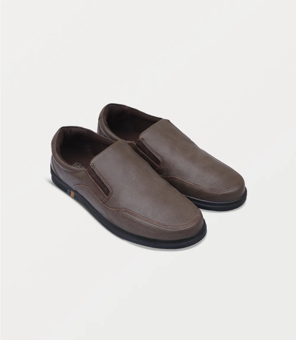 BM6699-BROWN-Men Slip on