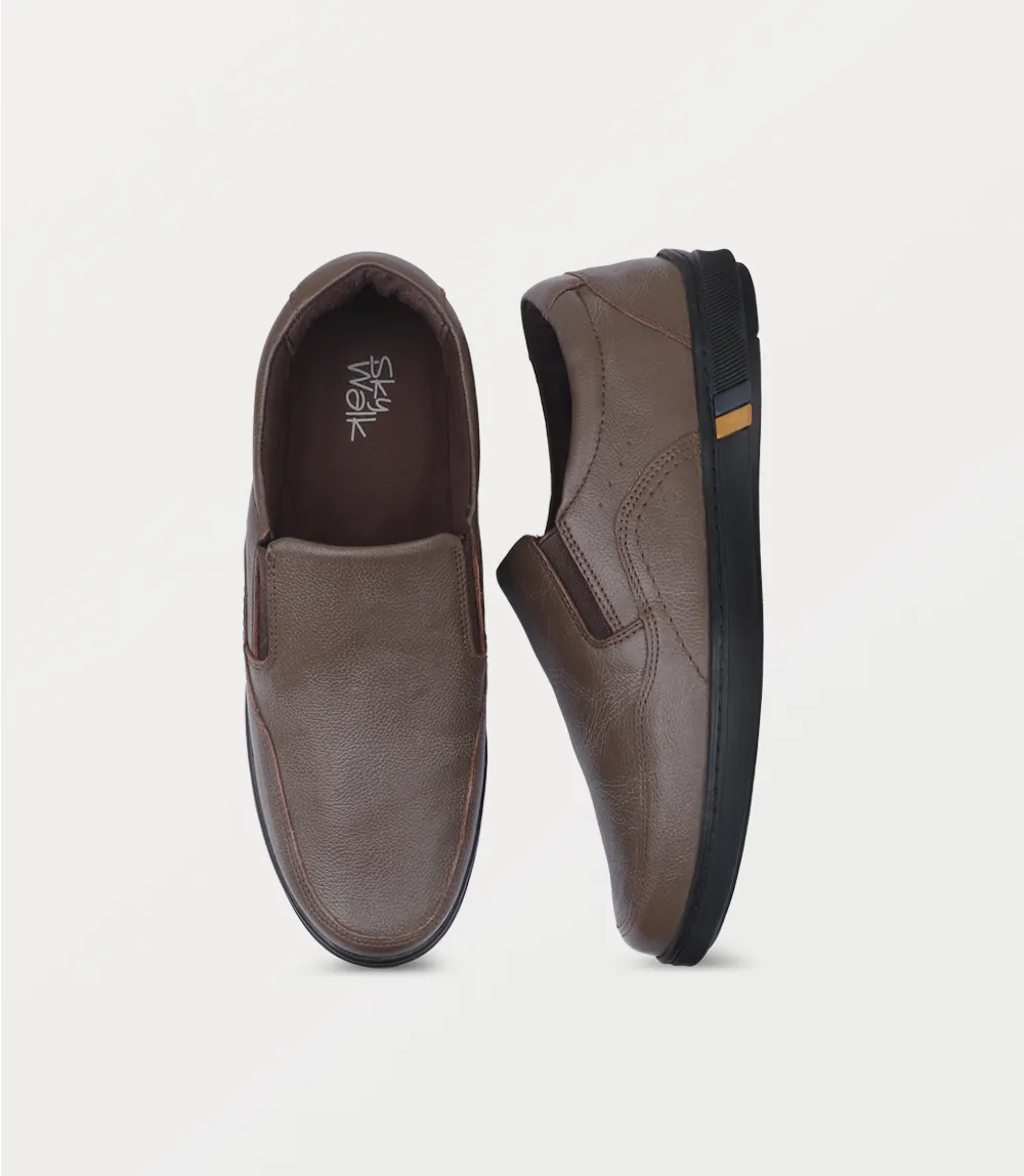 BM6699-BROWN-Men Slip on