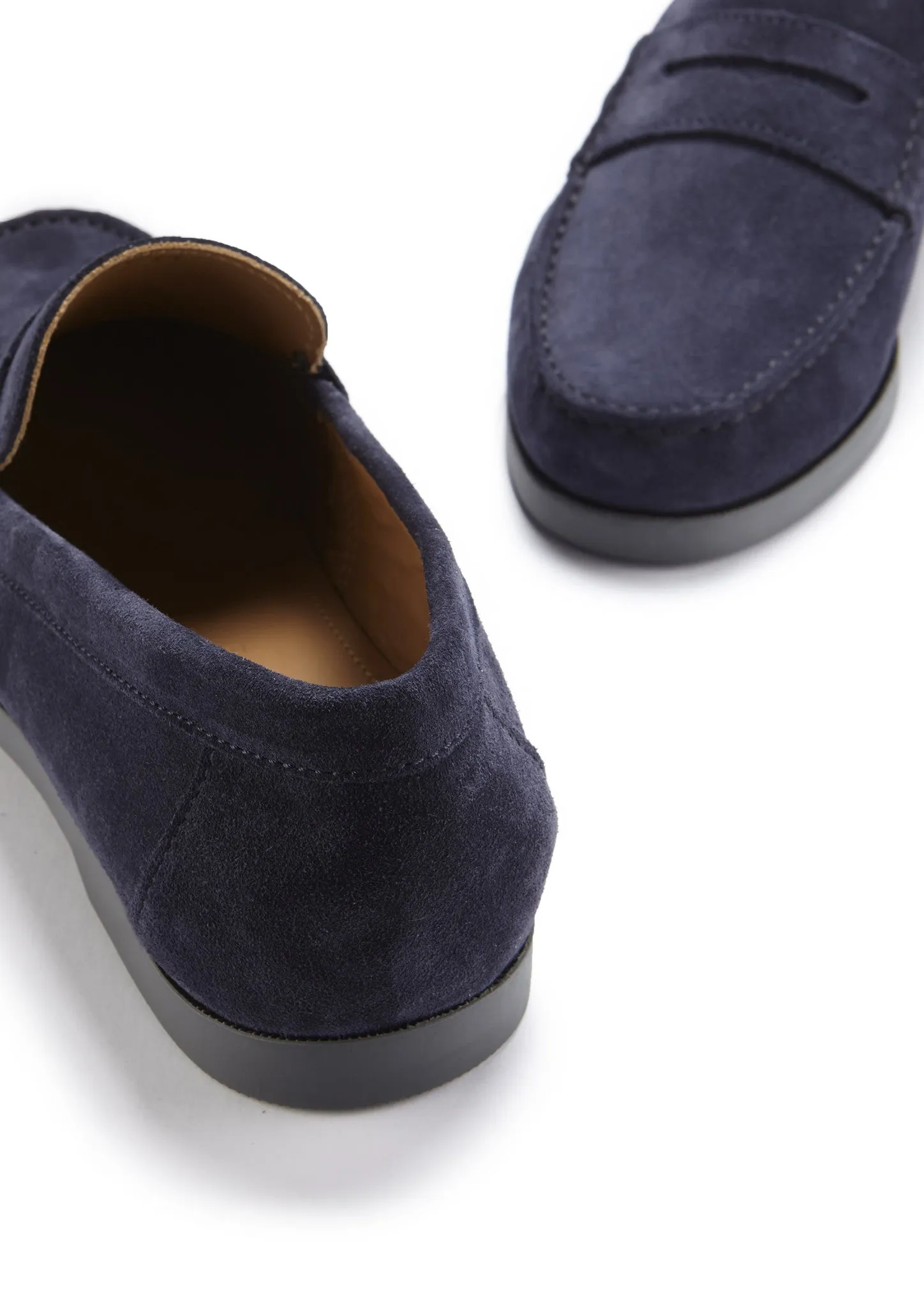 Boat Loafers, navy blue suede