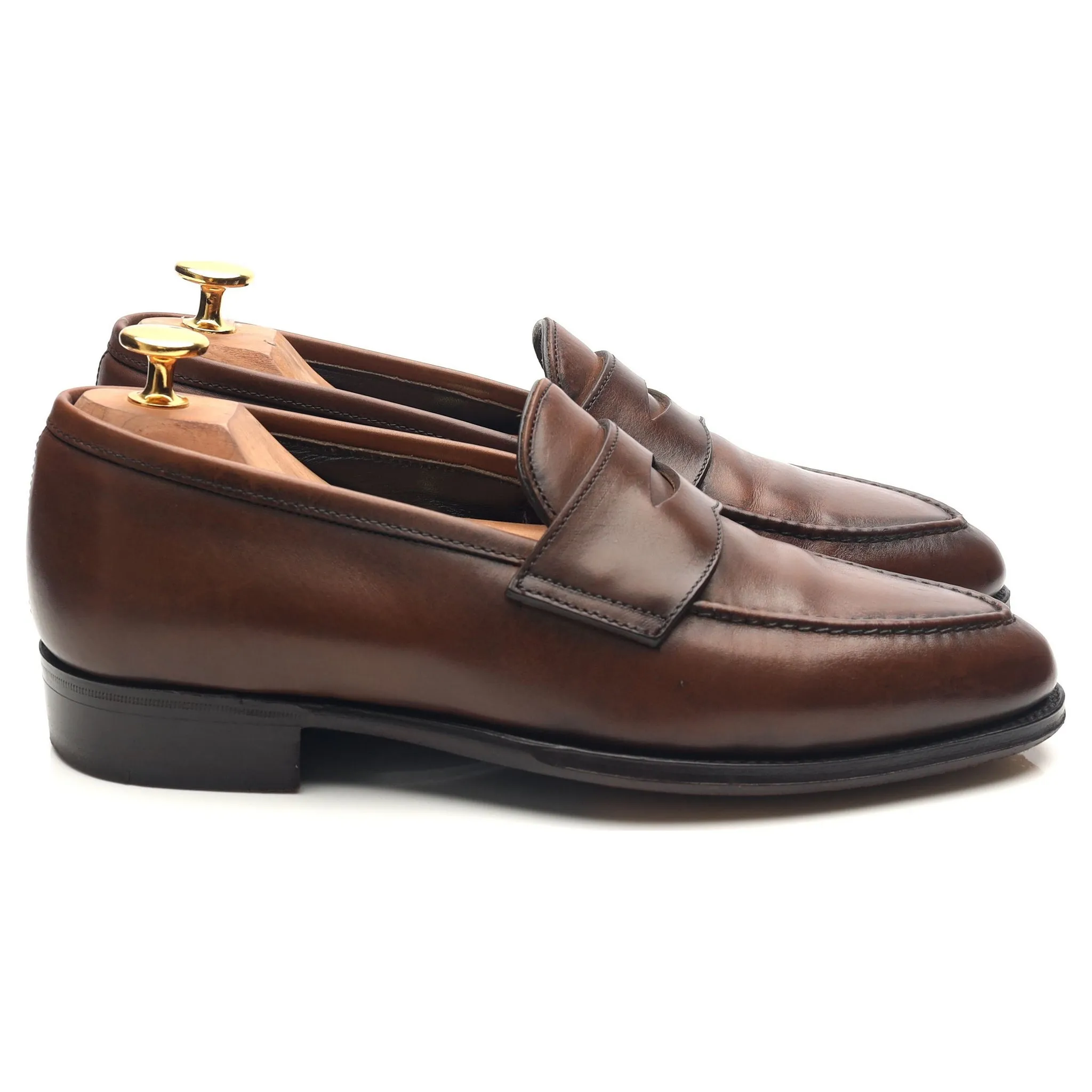 'Bradley II' Dark Brown Leather Loafers UK 5 E