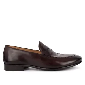 BRIAN 61011<br>Dark brown horse loafers