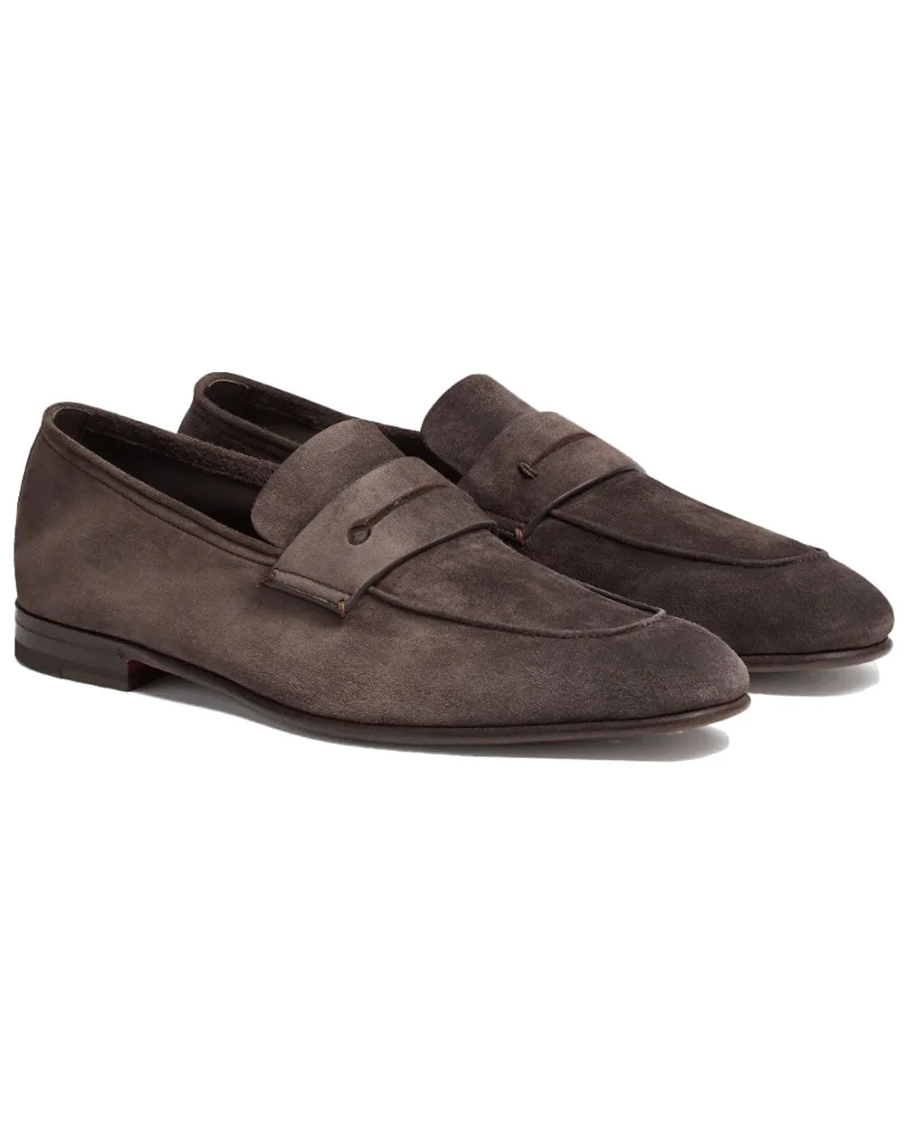 Brown L’Asola Suede Penny Loafer