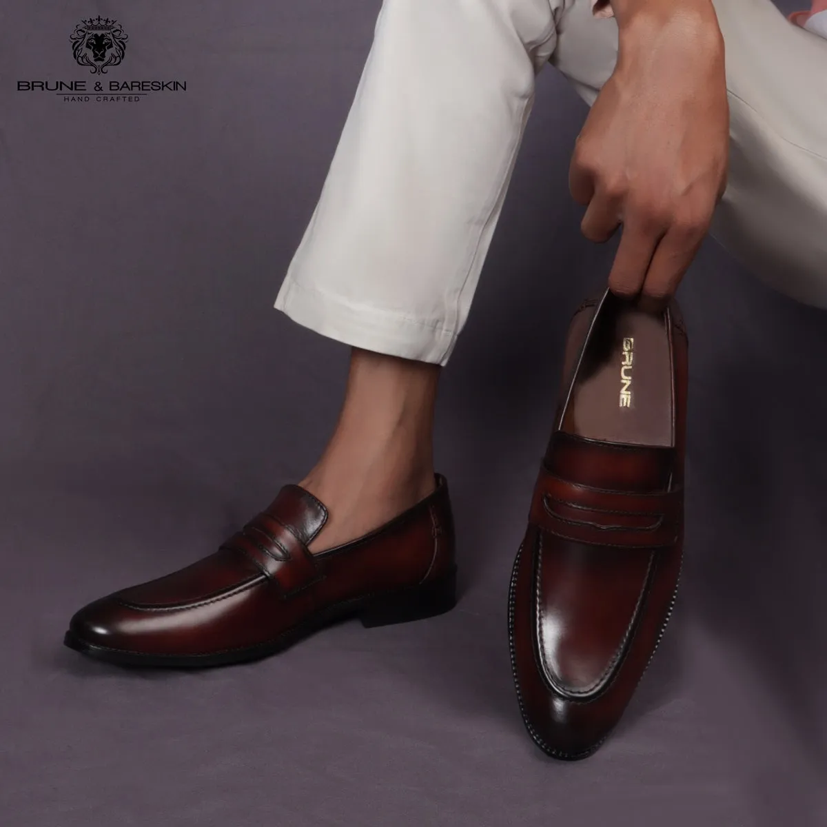 Brown Penny Loafers For Men