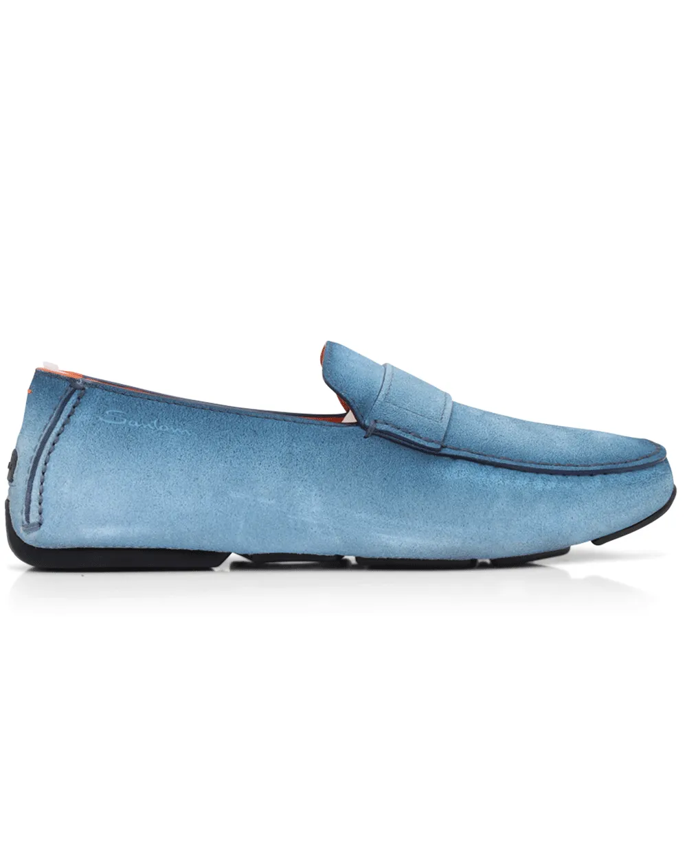 Burnished Suede Hamnet Penny Loafer in Blue