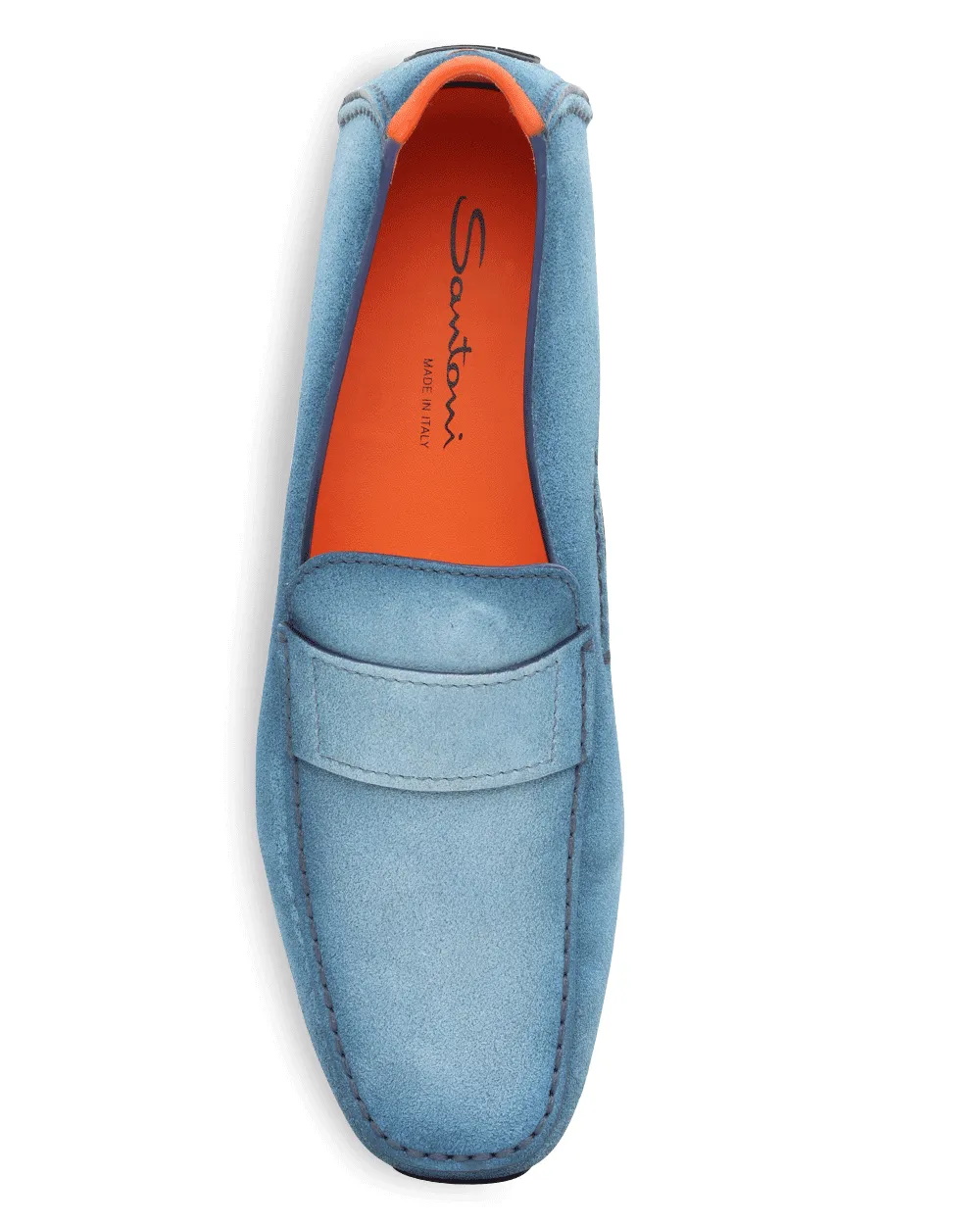 Burnished Suede Hamnet Penny Loafer in Blue