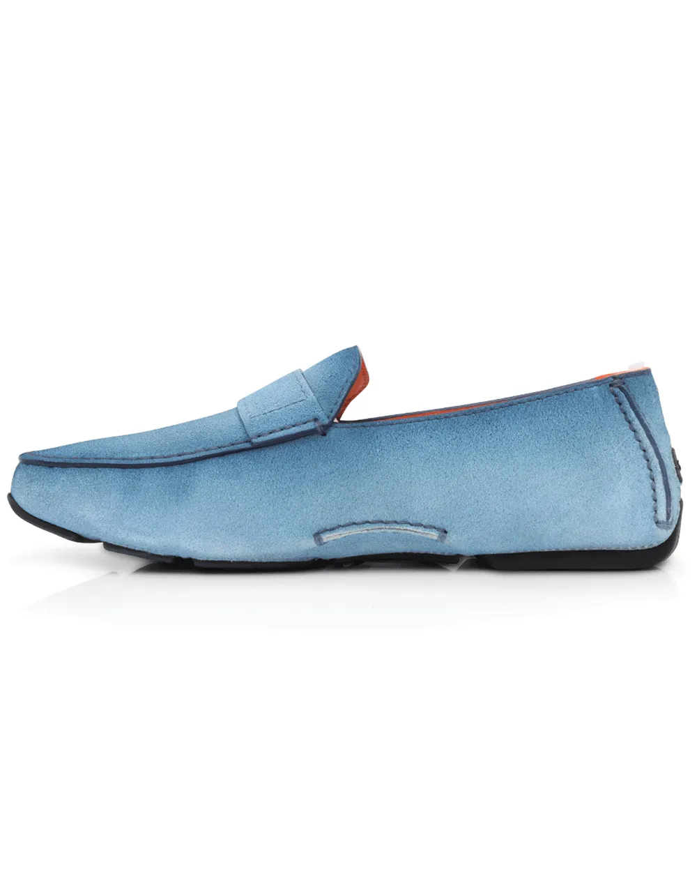 Burnished Suede Hamnet Penny Loafer in Blue