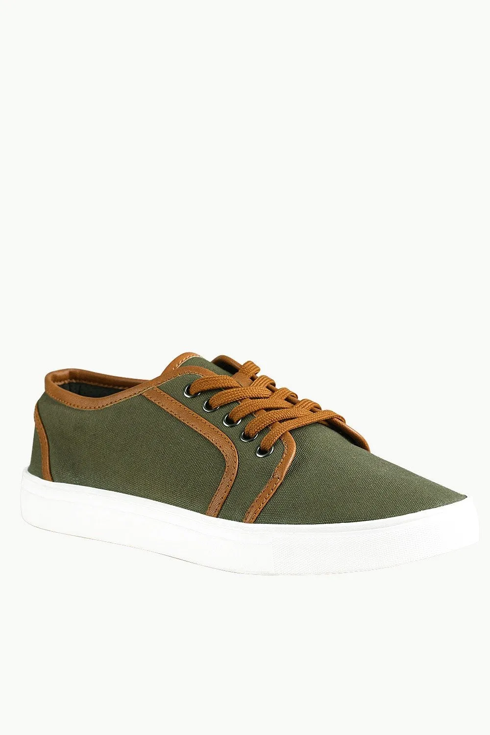 Canvas Low Ankle Lace Up Plimsolls