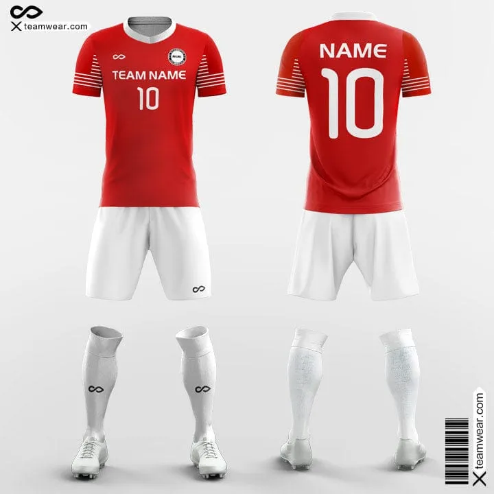 Classic Red - Custom Soccer Jerseys Kit Sublimated for University