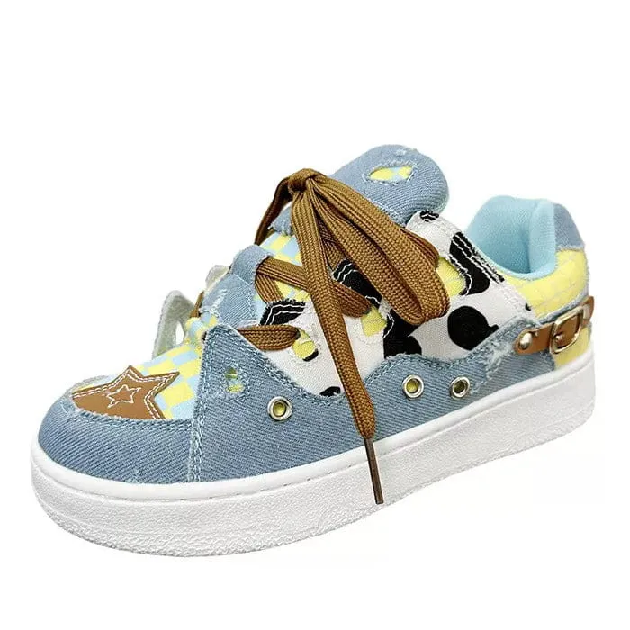 Color Craft Denim Star Sneakers