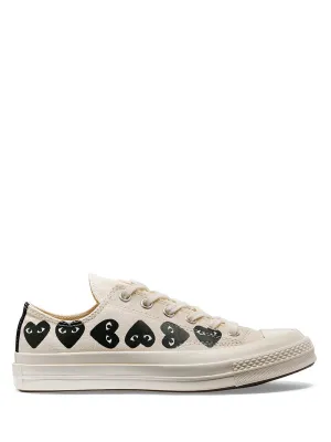 Converse Low 'Chuck Taylor' Sneakers Multi Heart - White