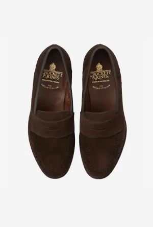 Crockett & Jones Unley Loafer Brown Suede City Sole