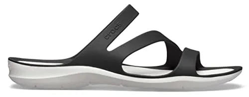 Crocs Women's Swiftwater Sandal Black/White - 5 UK (203998)