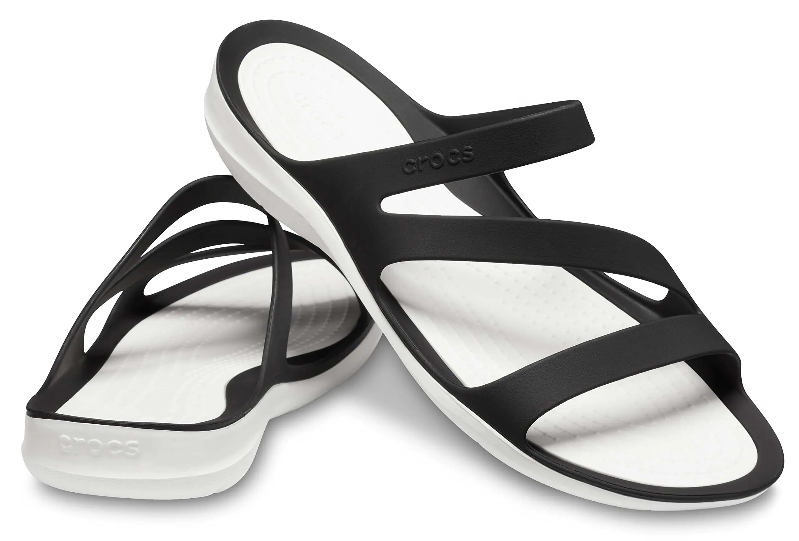 Crocs Women's Swiftwater Sandal Black/White - 5 UK (203998)