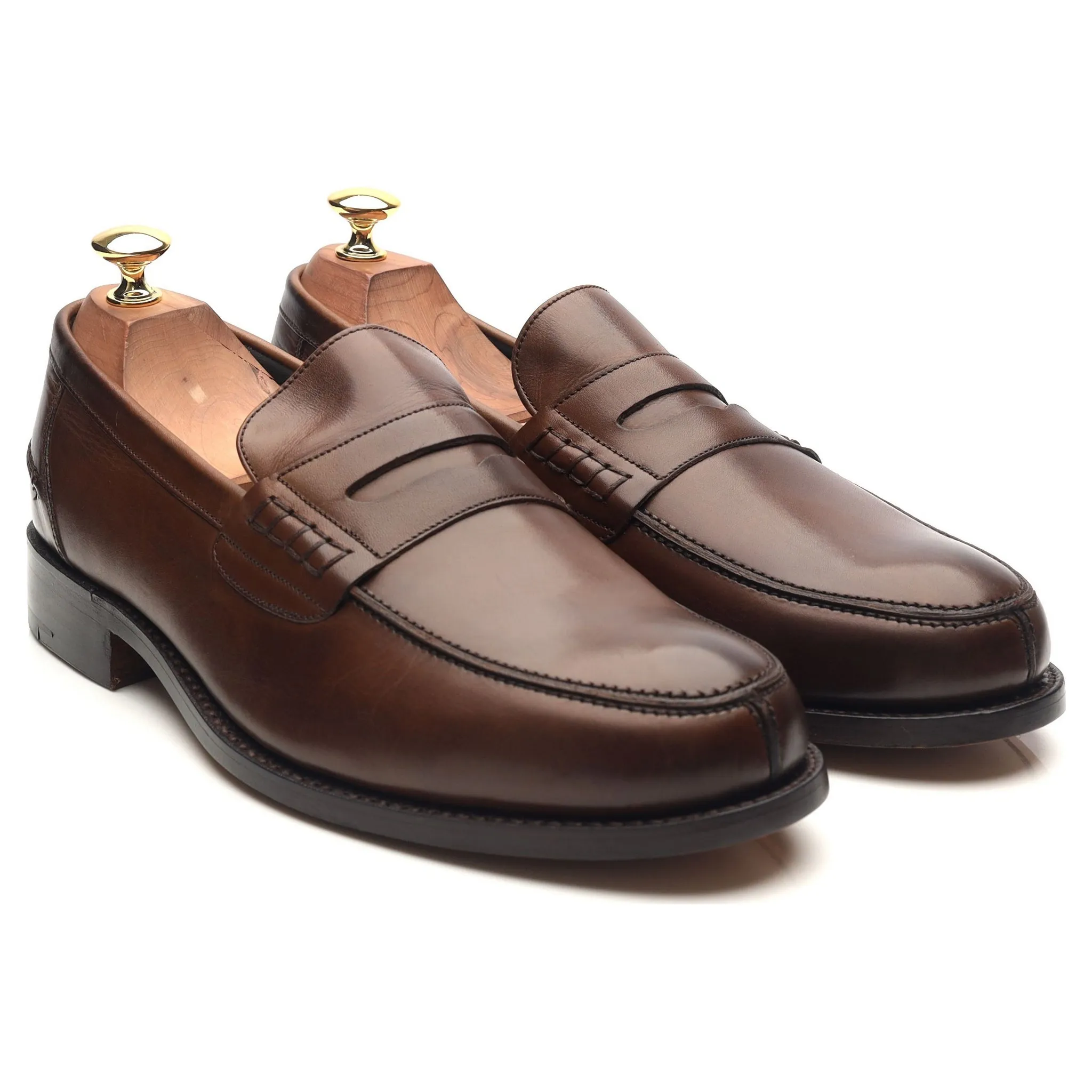 Dark Brown Leather Loafers UK 9 G