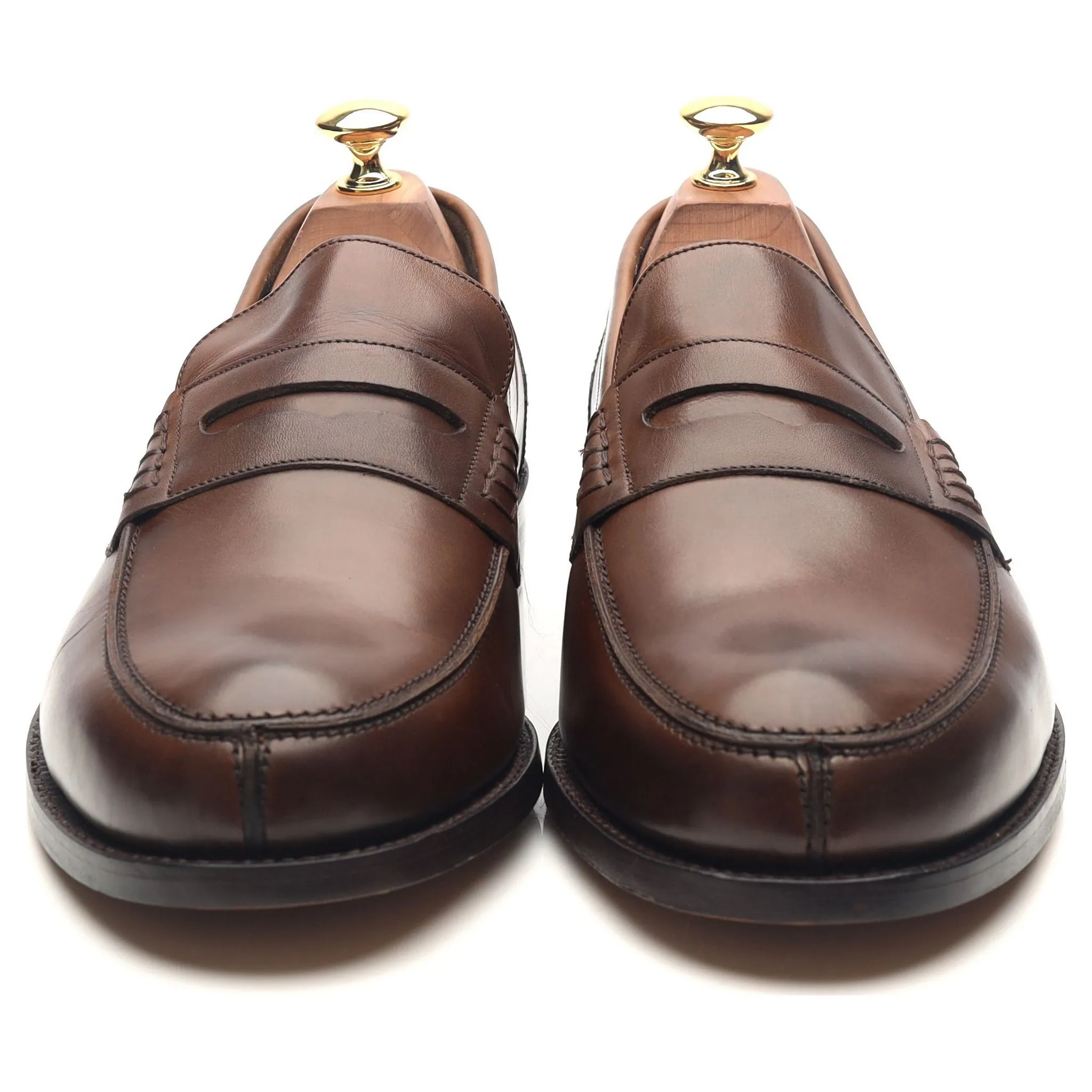 Dark Brown Leather Loafers UK 9 G