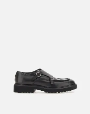 Decò Men's Black Leather Moccasins