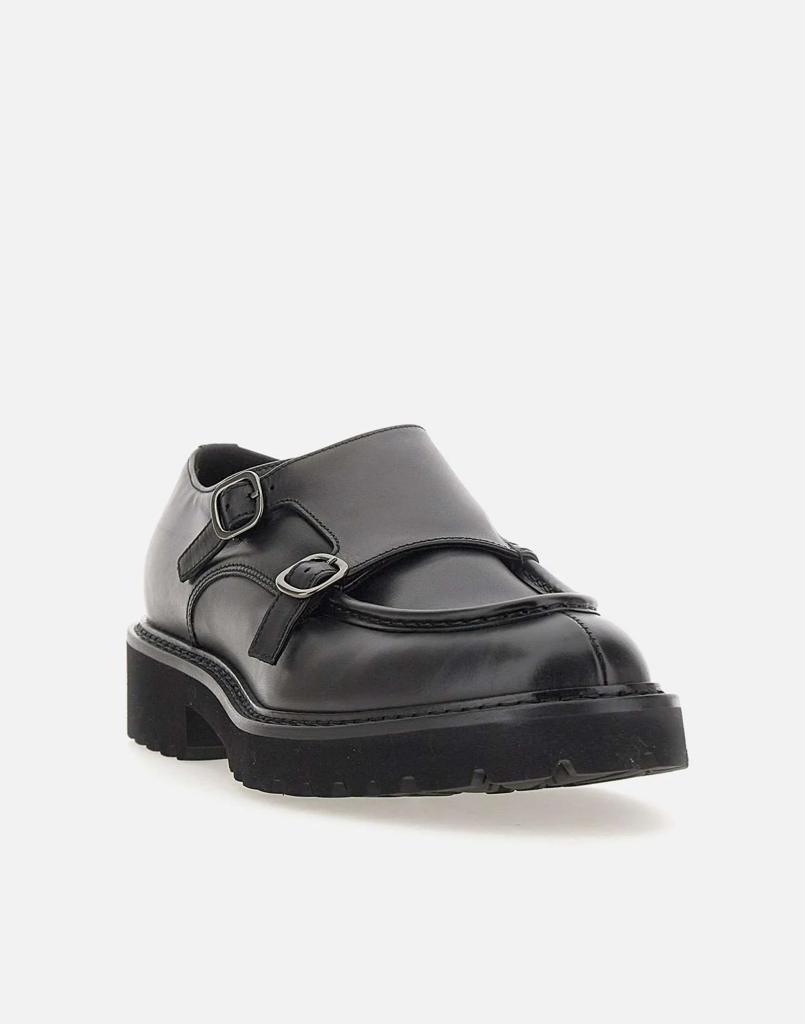 Decò Men's Black Leather Moccasins