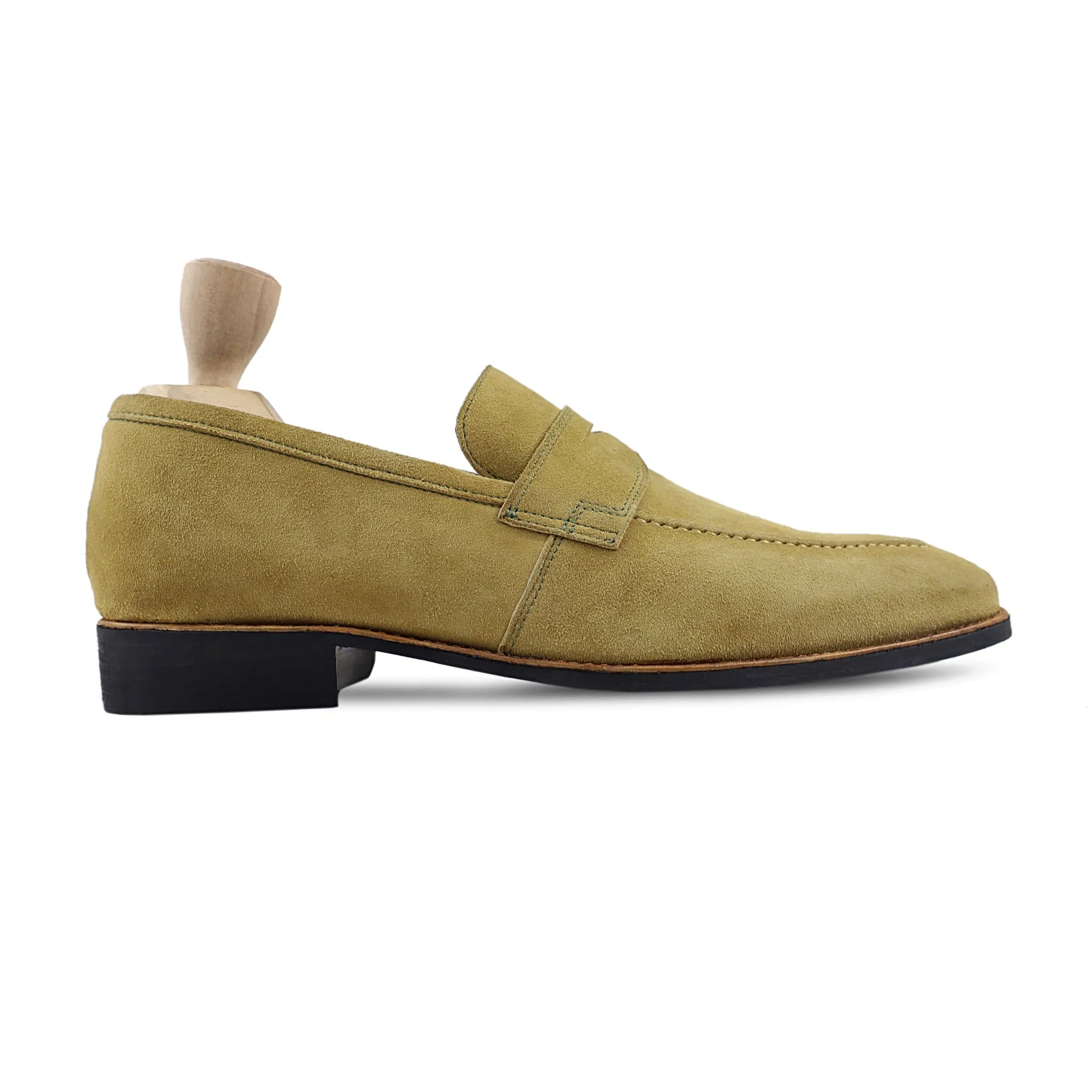 Dimai - Men's Tan Kid Suede Loafer