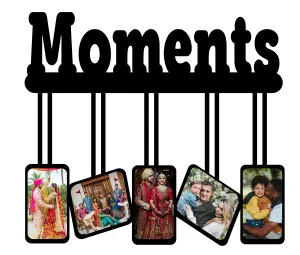 DREAMVIO Mdf Wood Moments Personalized 5 Photo Frame - 18X24 Inch (Black, Dv_Wooden08)