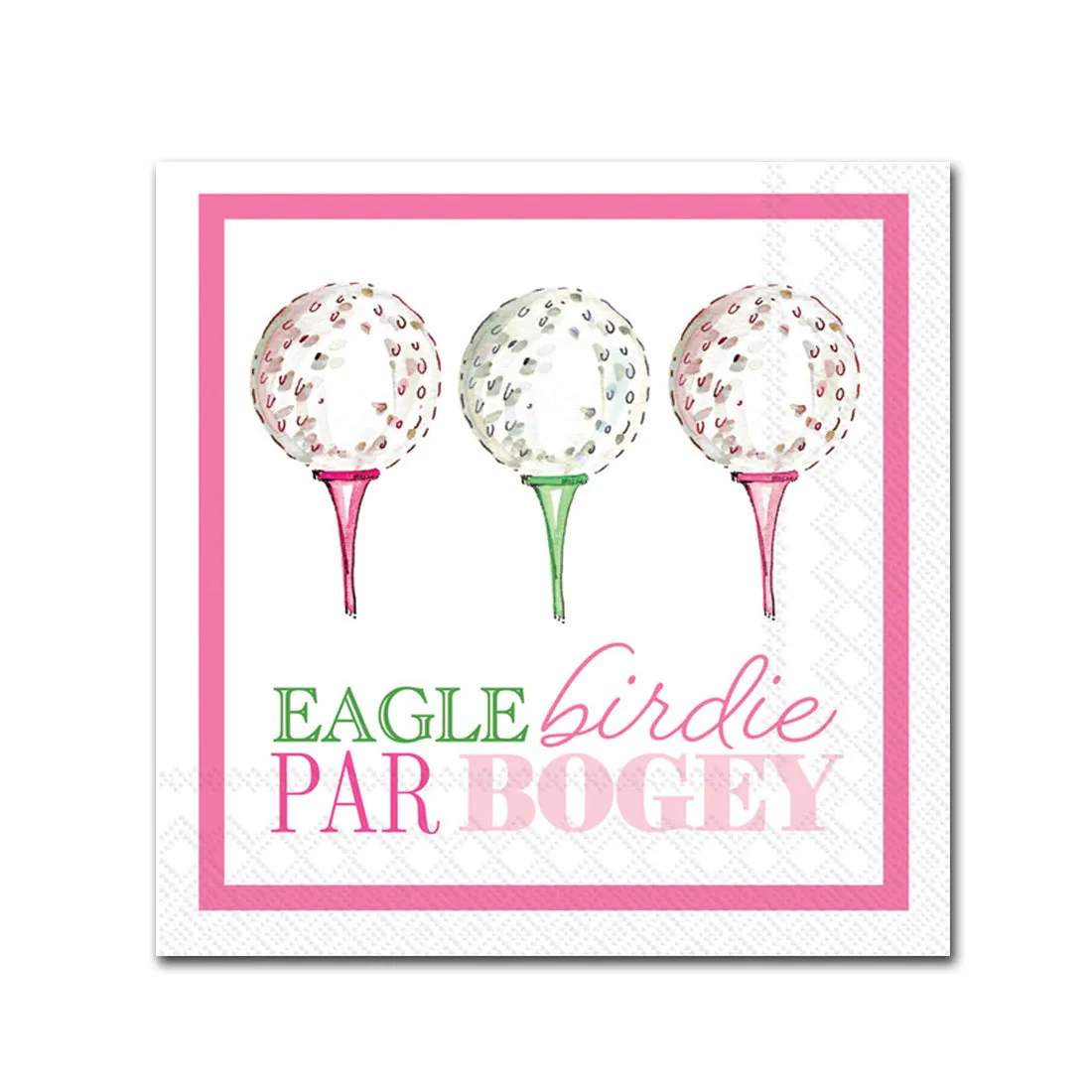 Eagle, Birdie, Par Golf Paper Beverage Napkins