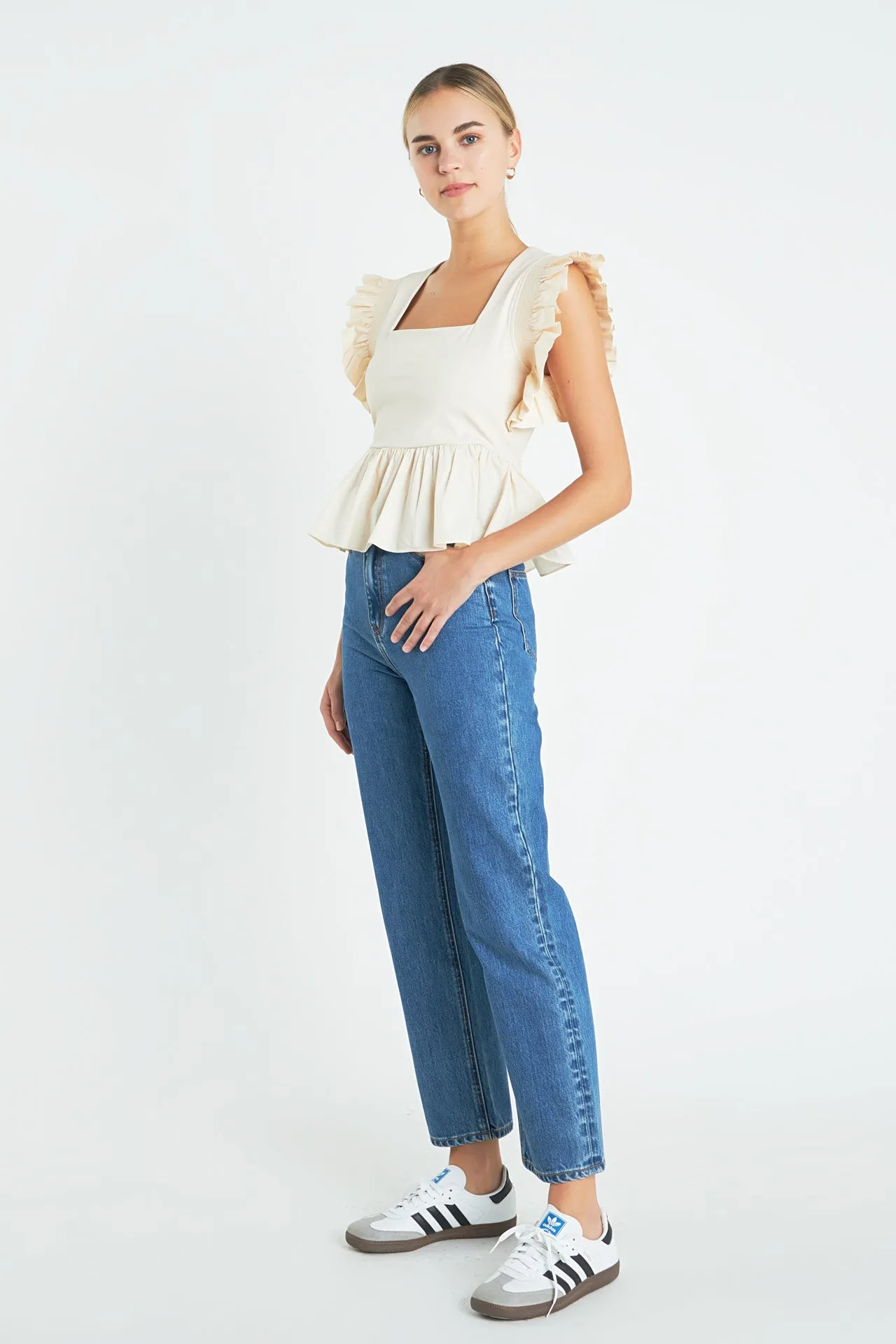 English Factory - Square Neckline Ruffled Top