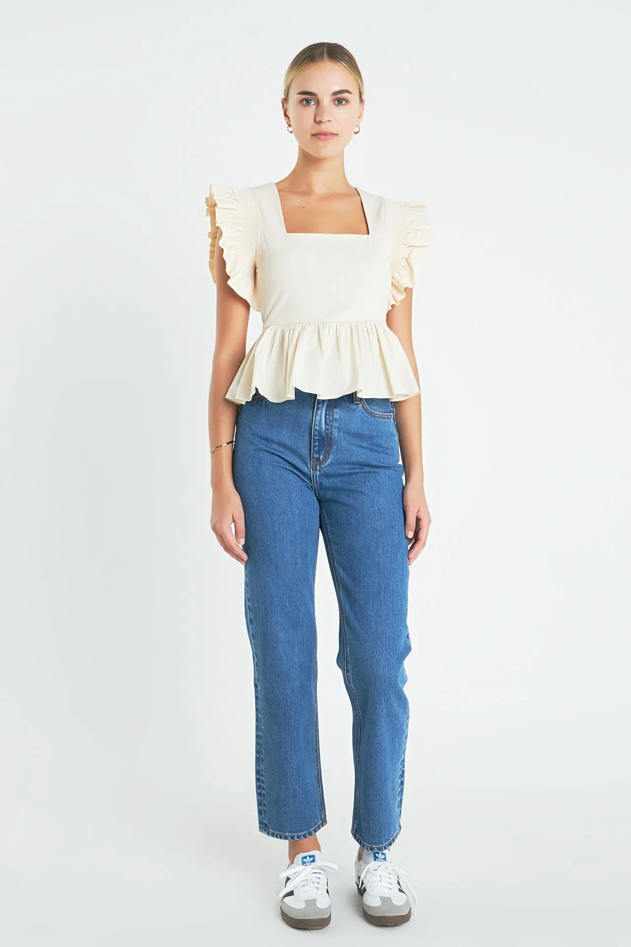 English Factory - Square Neckline Ruffled Top