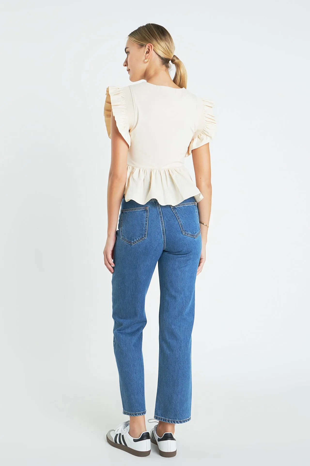 English Factory - Square Neckline Ruffled Top