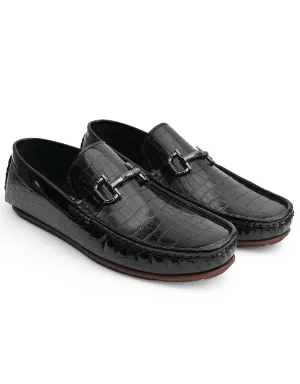 EX-8001-Black-Men Driving Moccasins