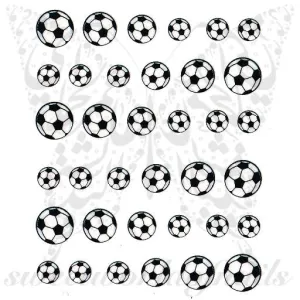 Football Nails Soccer ball water decals