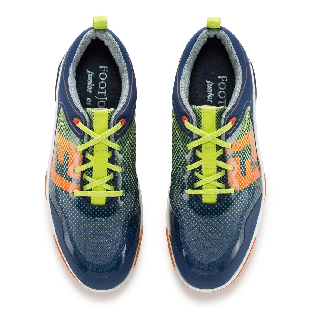 FootJoy Freestyle Boys Junior Golf Shoes- Navy/Orange