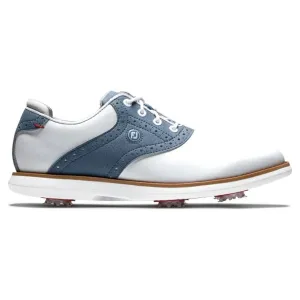 FootJoy Ladies Traditions Golf Shoes - White/Blue