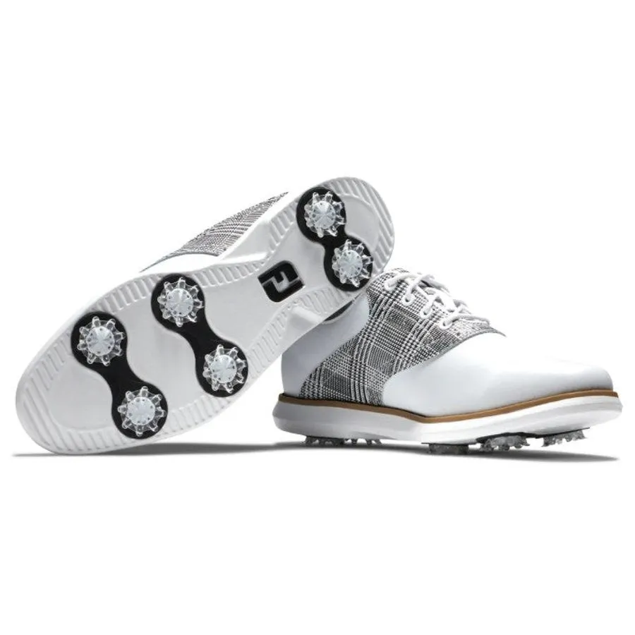 FootJoy Ladies Traditions Golf Shoes - White/Multi Print