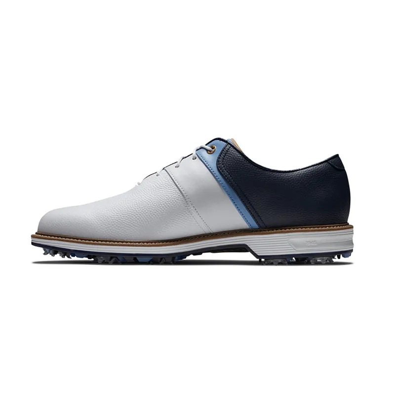 FOOTJOY Premiere Series Men's Spiked Shoes (White/Blue)