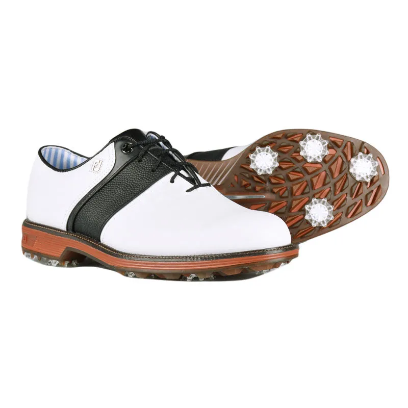 FOOTJOY Premiere Series Packard Brick Men's Spiked Shoes (White/Black/Red)