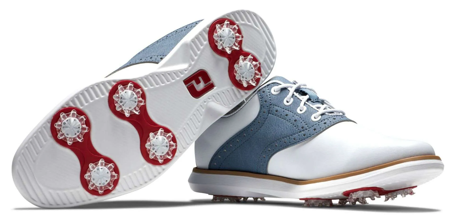 FootJoy Traditions Women's Golf Shoes White/Blue/White 97903