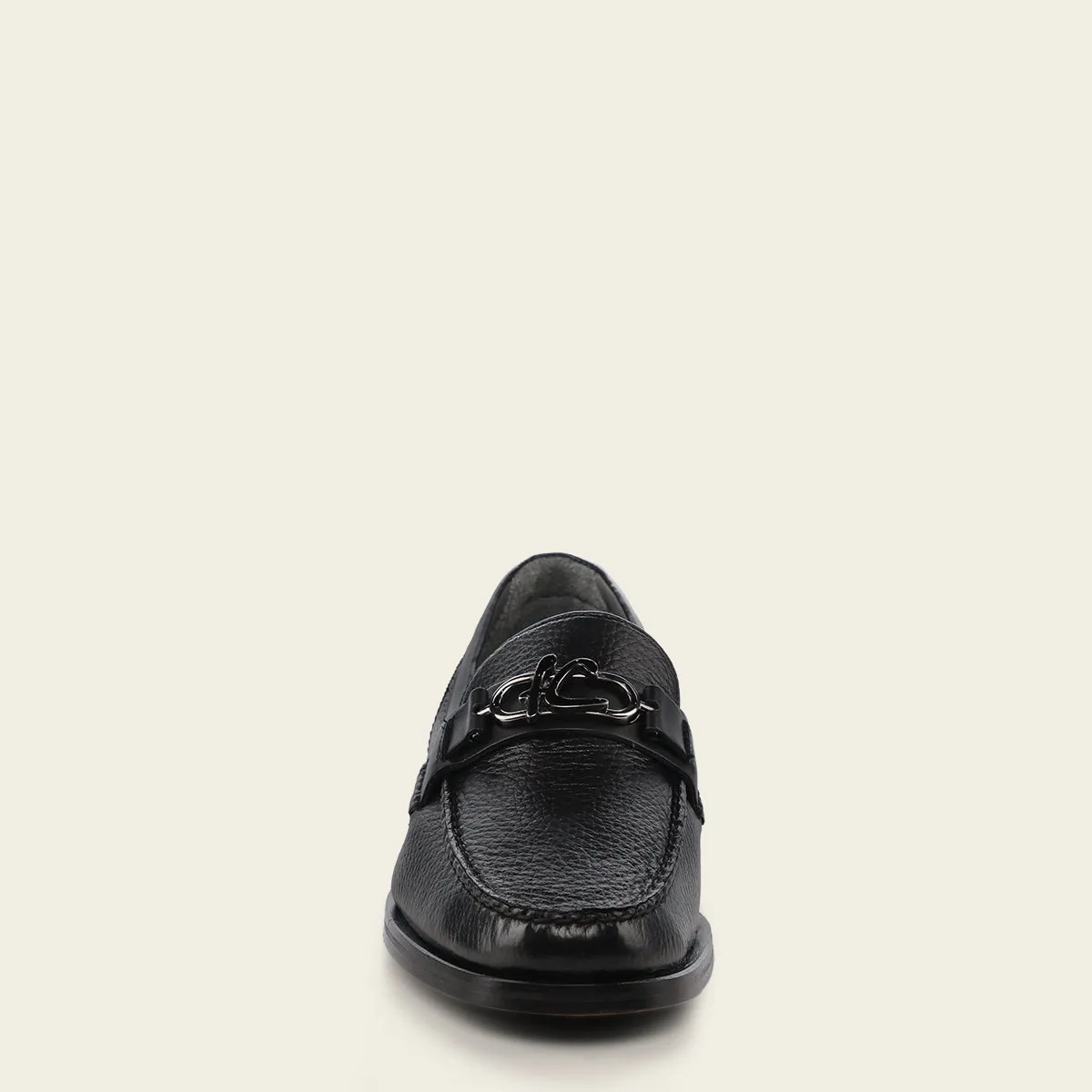 Formal deer black mocasin shoe