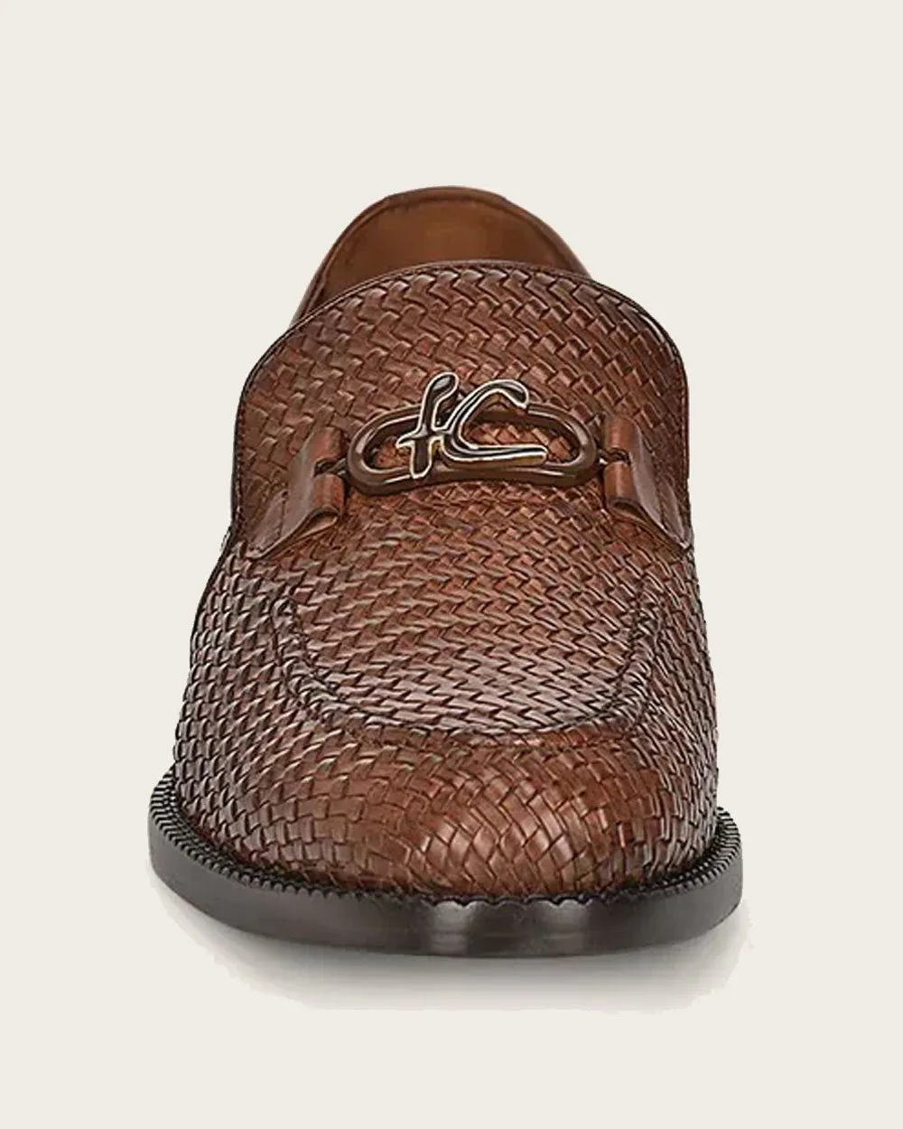 Formal honey mocasin shoe