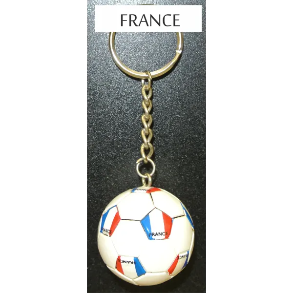 France Soccer Ball Metal Key Chain