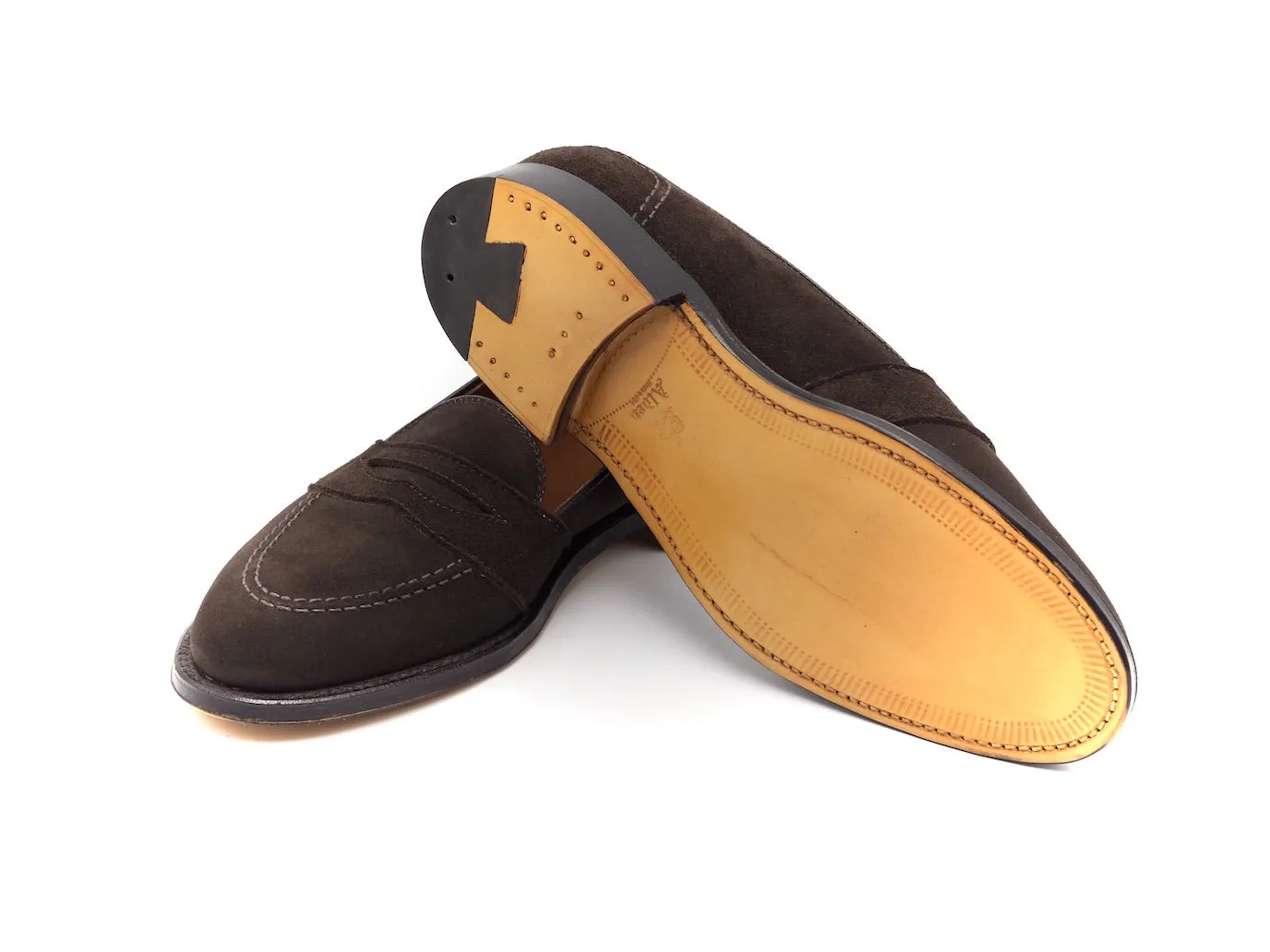 Full Strap Slip-On Dark Brown Suede C-width